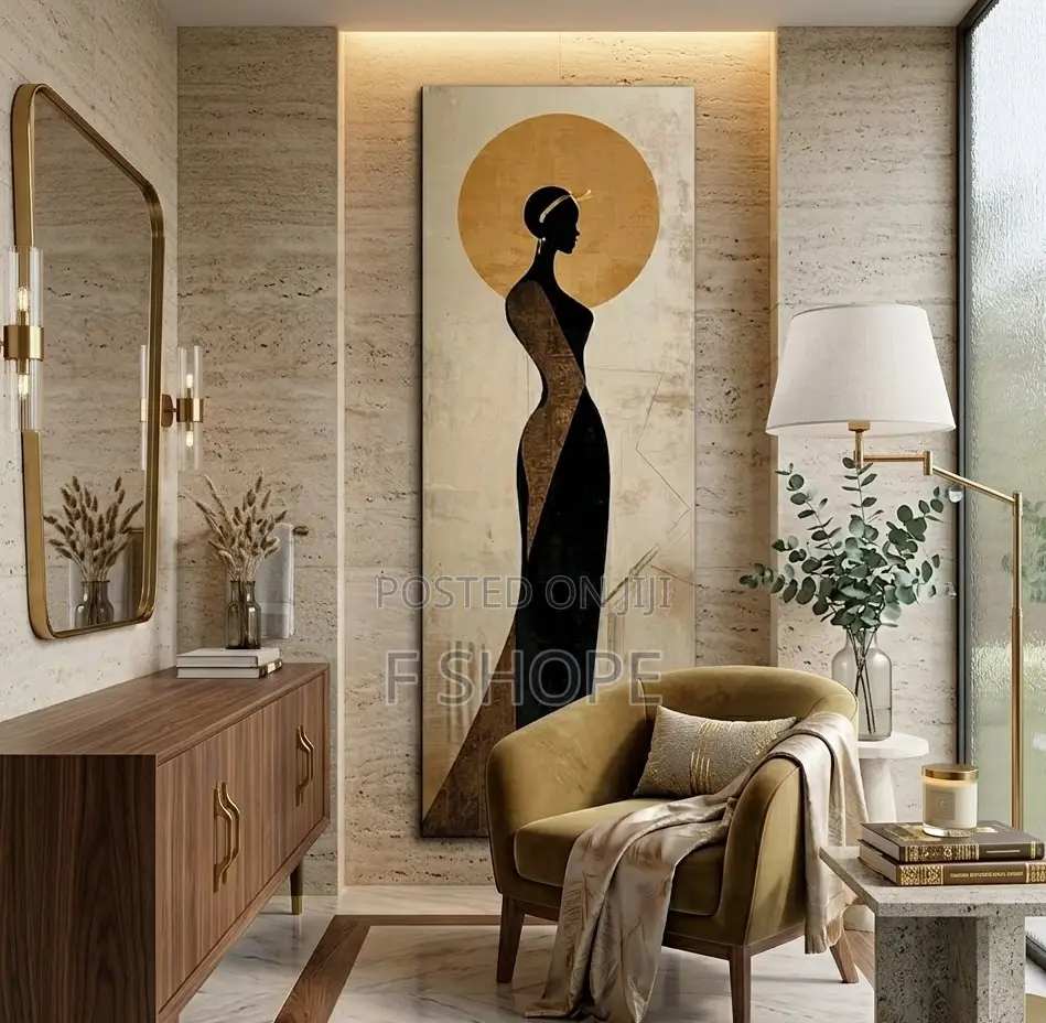 Modern African Silhouette Canvas Art - ውብ የሆነ የቤት ማስጌጫ