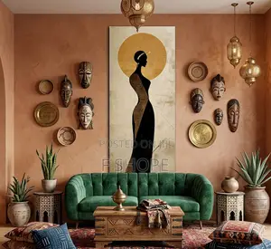 Modern African Silhouette Canvas Art - ውብ የሆነ የቤት ማስጌጫ