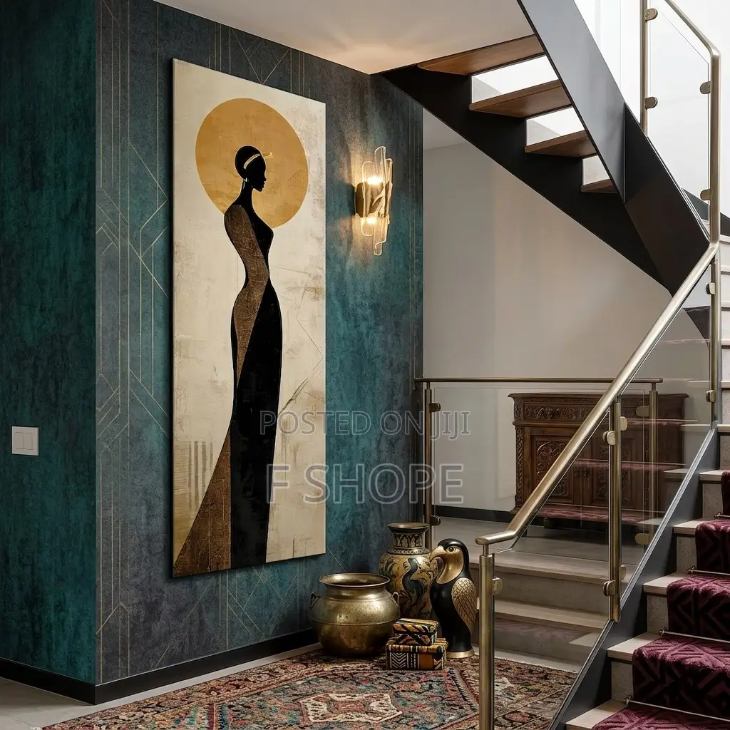 Modern African Silhouette Canvas Art - ውብ የሆነ የቤት ማስጌጫ
