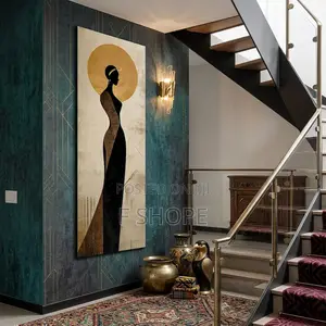 Modern African Silhouette Canvas Art - ውብ የሆነ የቤት ማስጌጫ