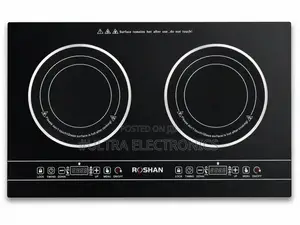 Roshan Stove Double Induction Cooktop With a Sleek Black Glass Surfa