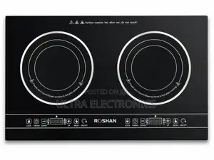 Roshan Stove Double Induction Cooktop With a Sleek Black Glass Surfa