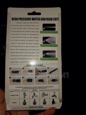 High Pressure Water Gun Head Set -360° የሚዞር -በቀላሉ የውሃ ቱቦ ላይ የሚገጠም