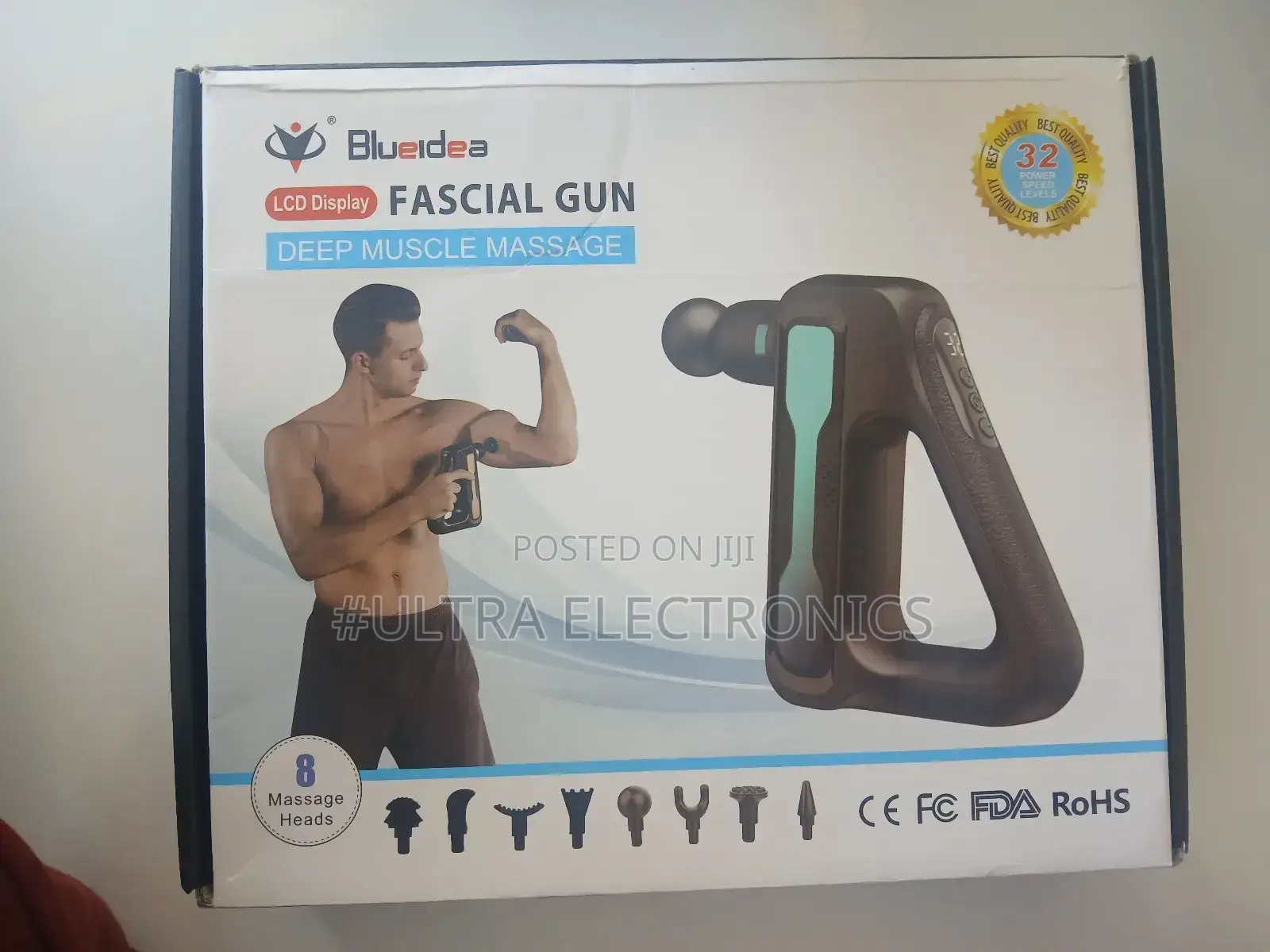 Massage Gun Blueidea LCD Display Fascial Designed for Deep Muscle .