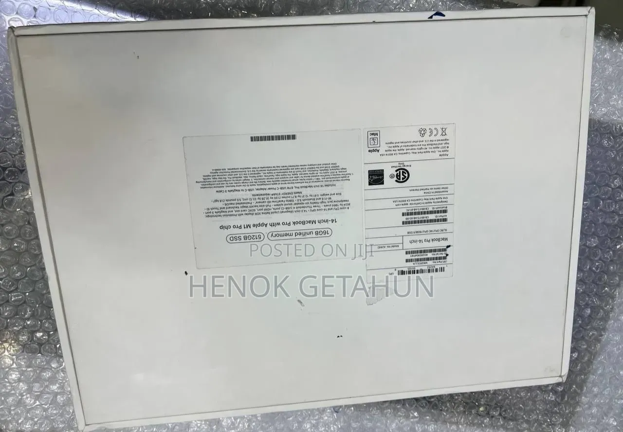 New Laptop Apple MacBook Pro 2021 M1 16GB Apple M1 Pro SSD 512GB