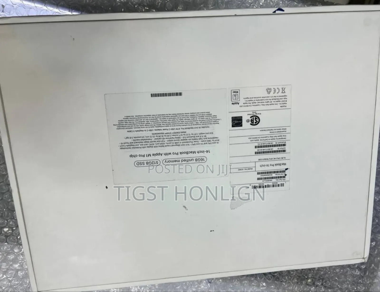 New Laptop Apple MacBook Pro M1 16GB Apple M1 SSD 512GB