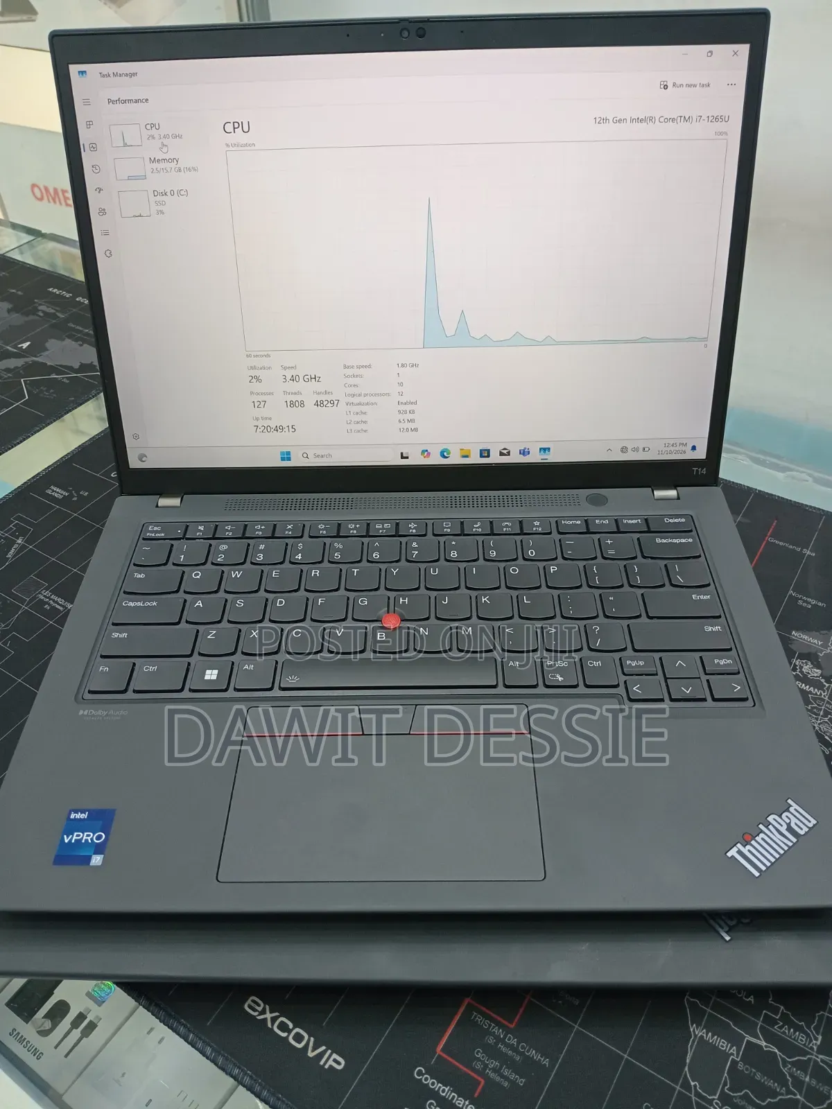 New Laptop Lenovo ThinkPad T14 16GB Intel Core i7 SSD 512GB