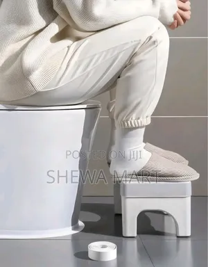 Ergonomic Squatting Toilet Stool, Non-Slip Bathroom Footrest, Compact