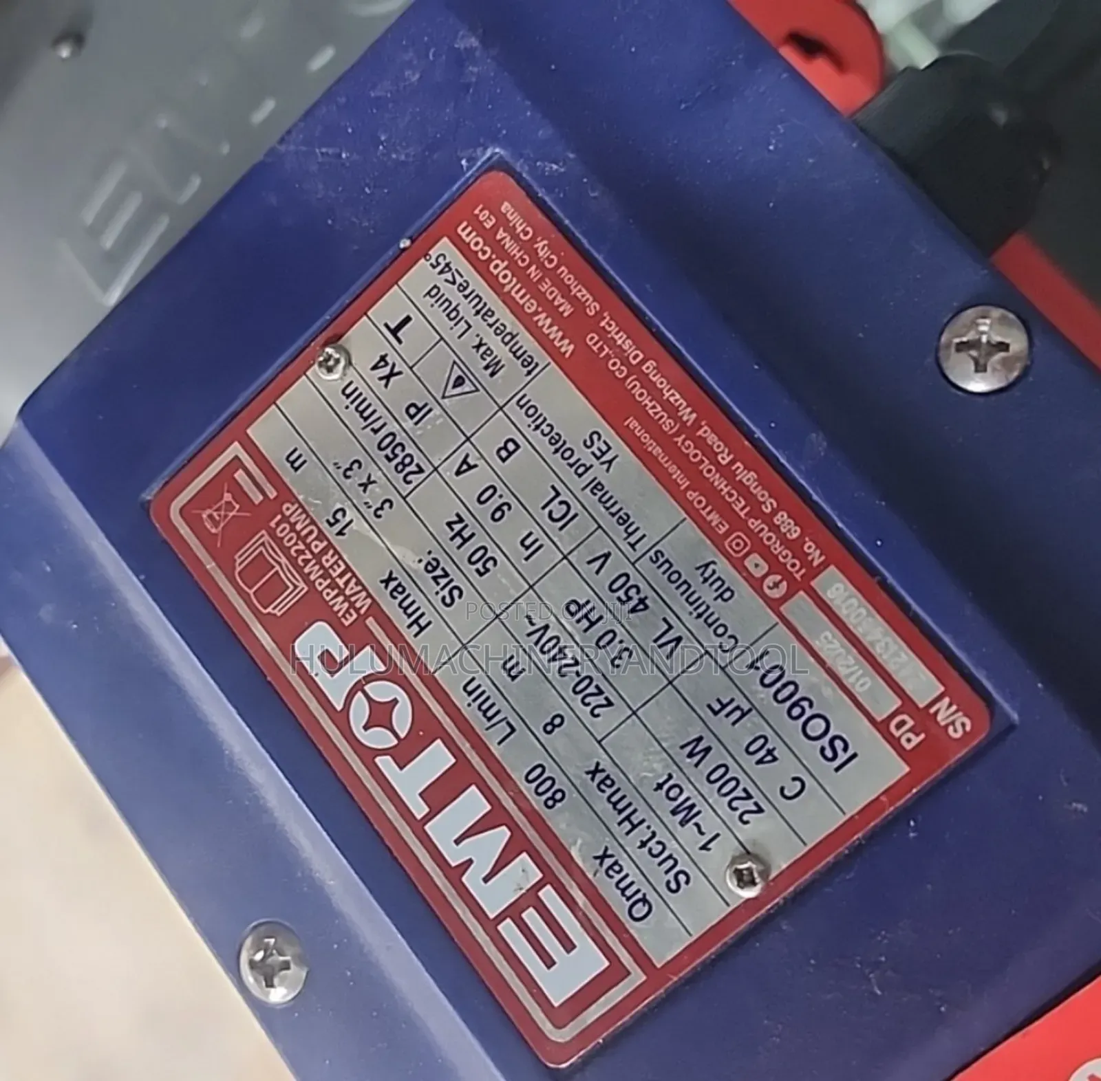 Emtop Water Pump