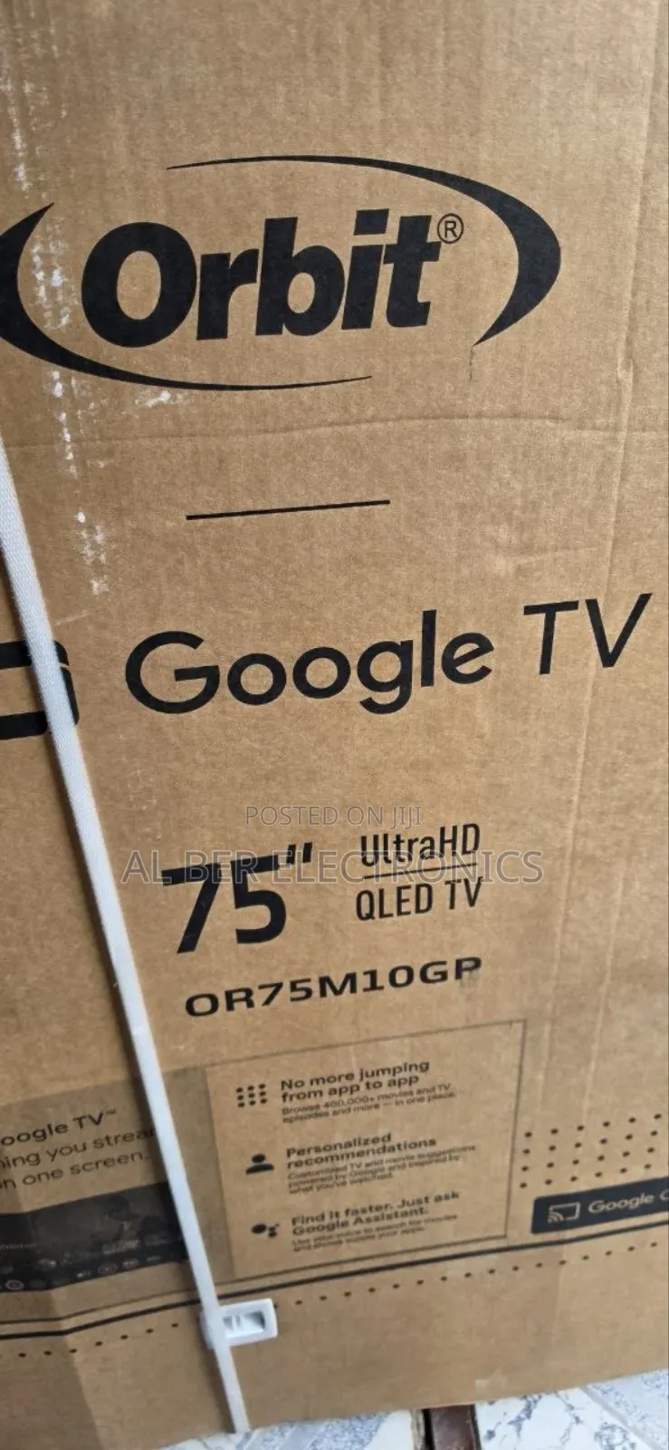 Orbit 75" Ultra Hd Qled Google Tv – Brand New