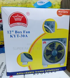 Changli Crown 12" Box Fan Compact Portable Cooling