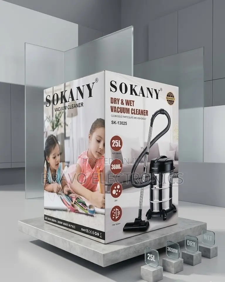 Sokany 25l Vacuum Cleaner – Strong Suction | Multi-Function Cleaner