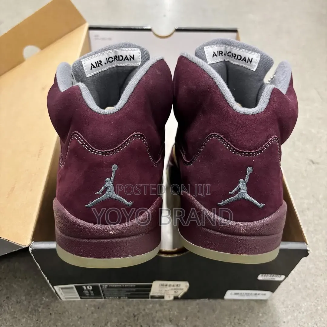 Nike Air Jordan 5 Retro Se Burgundy Unisex Fashion Boots