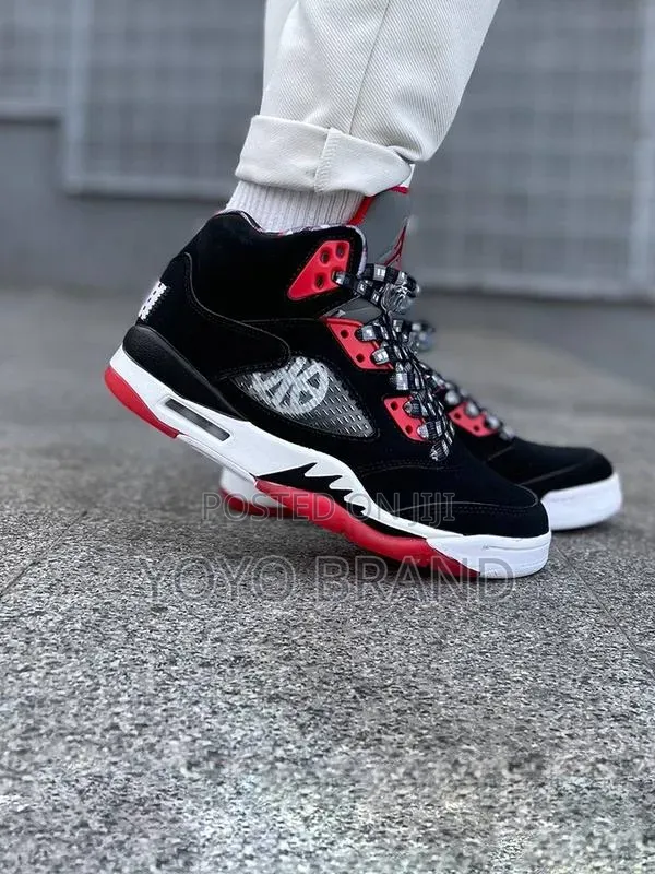 Nike Air Jordan 5 Retro "Quai 54"Friends Family Unisex Fashion Boots