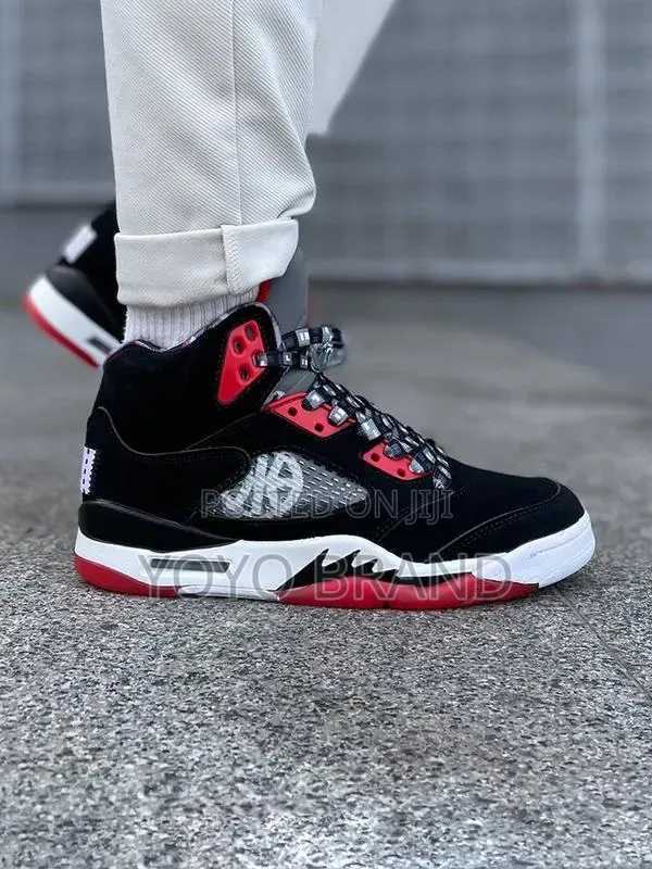 Nike Air Jordan 5 Retro "Quai 54"Friends Family Unisex Fashion Boots