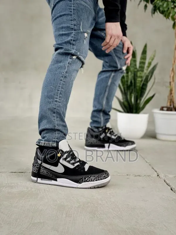 Nike Air Jordan 3 Retro Thinker "Black Cement"Unisex Fashion Shoes
