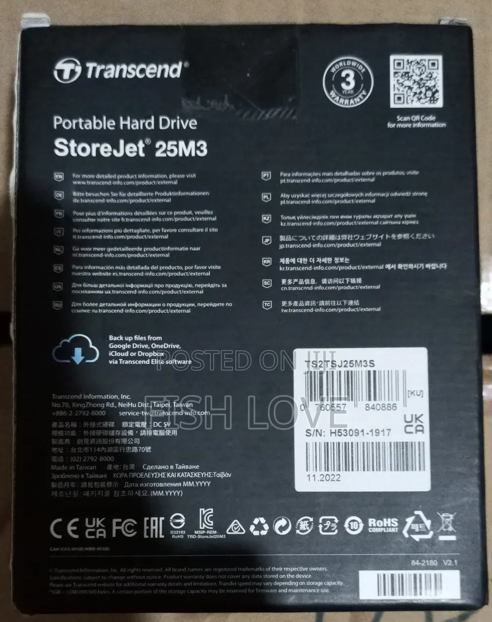 Transcend 2 Tb External Hard Disk