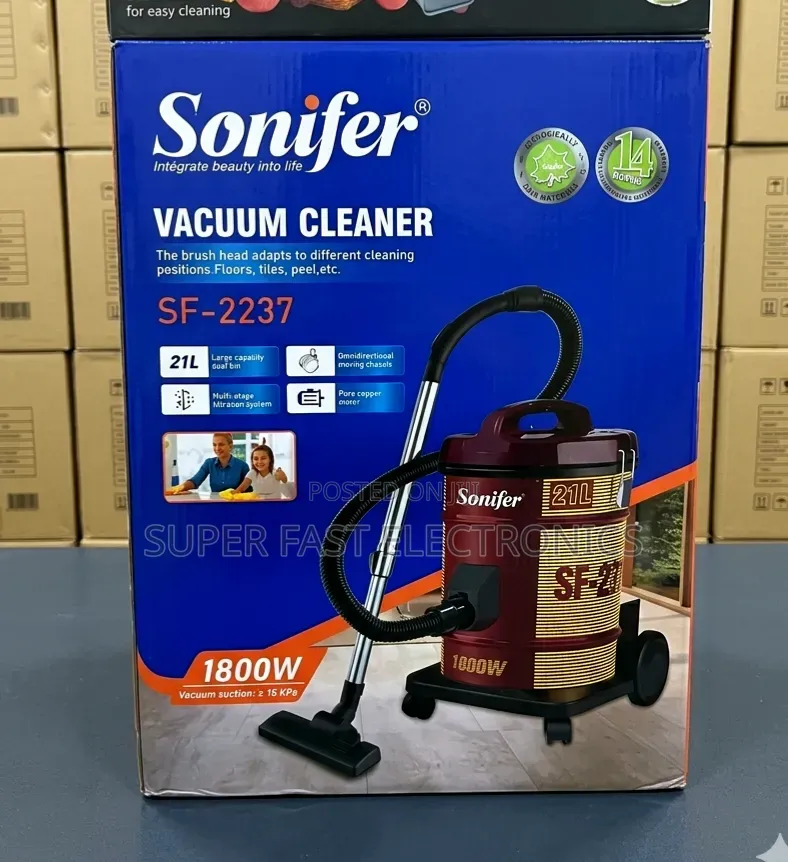Sonifer Heavy-Duty Drum Vacuum Cleaner 21liter 1800w