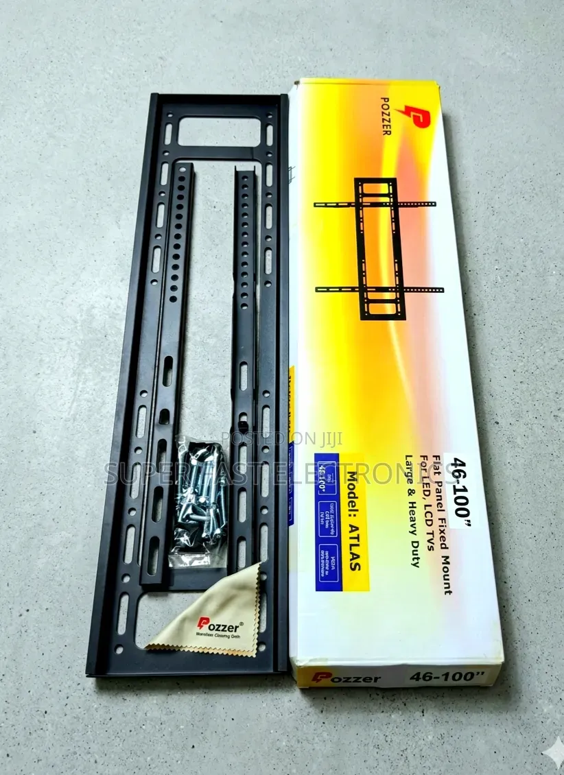 Pozzer Fixed Tv Wall Mount Atlas Heavy-Duty (46"-100"