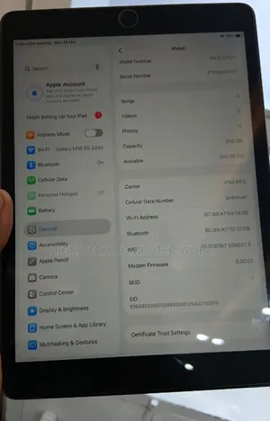 New Apple iPad 9.7 256 GB Silver