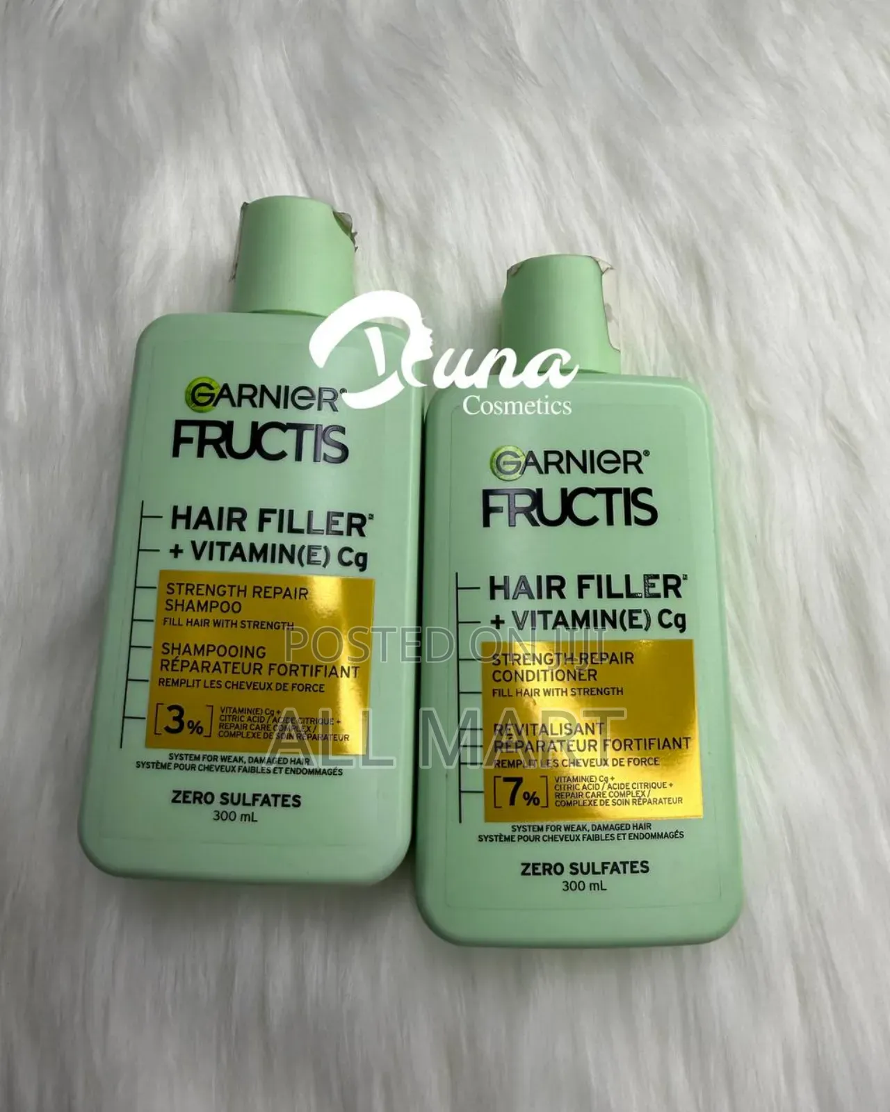 Garnier Fructis Hair Filler Strength Repair Shampoo and Conditioner