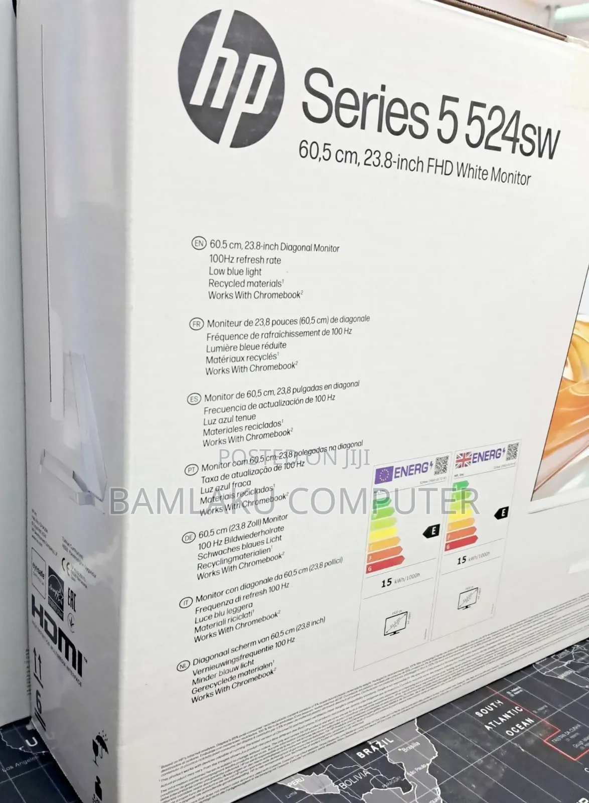 Hp Series 5 524sa Hp Monitor Frameless Screen Size "24" I