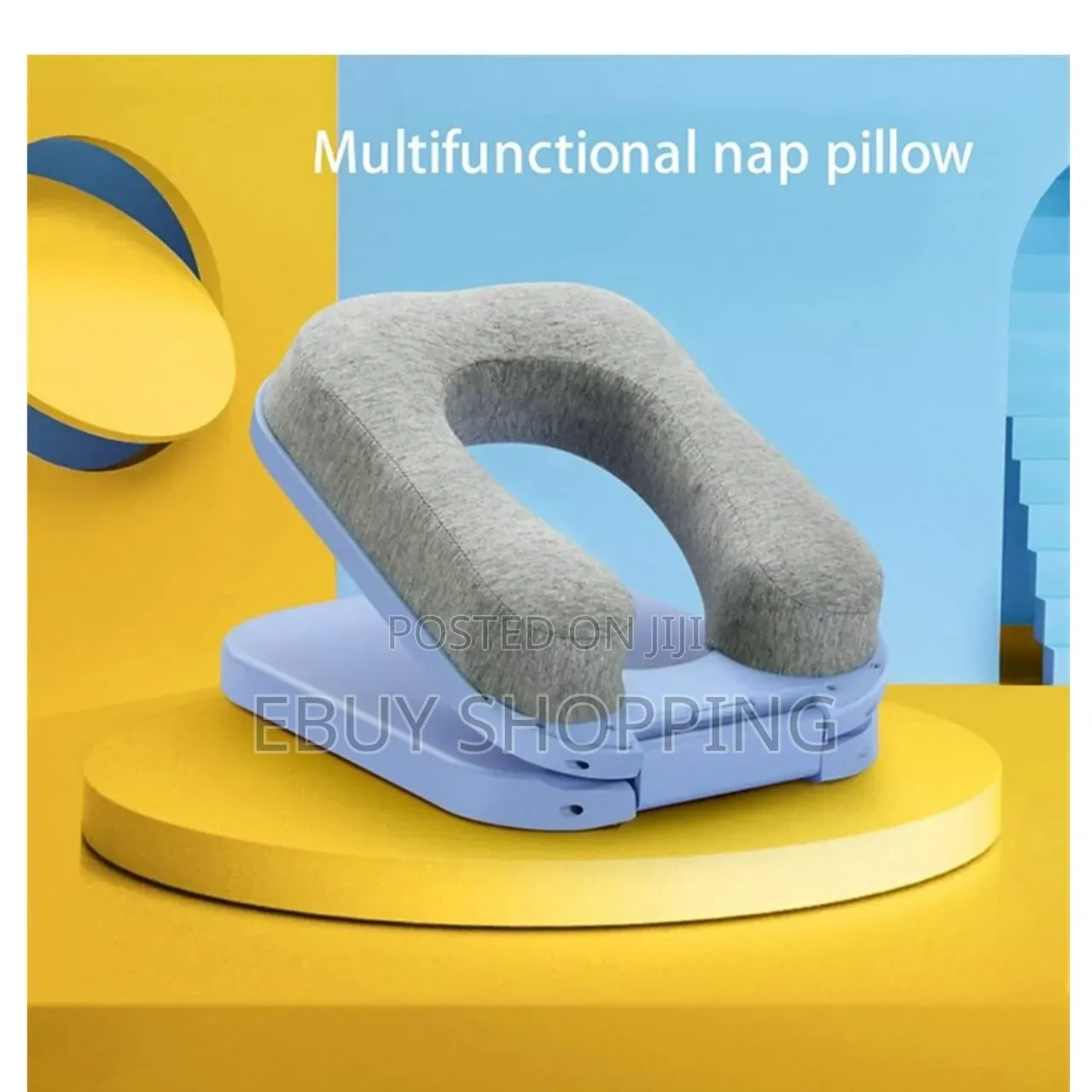 U-Shape Travel Nap Pillow With Foldable Design – Hands-Free Sleeping