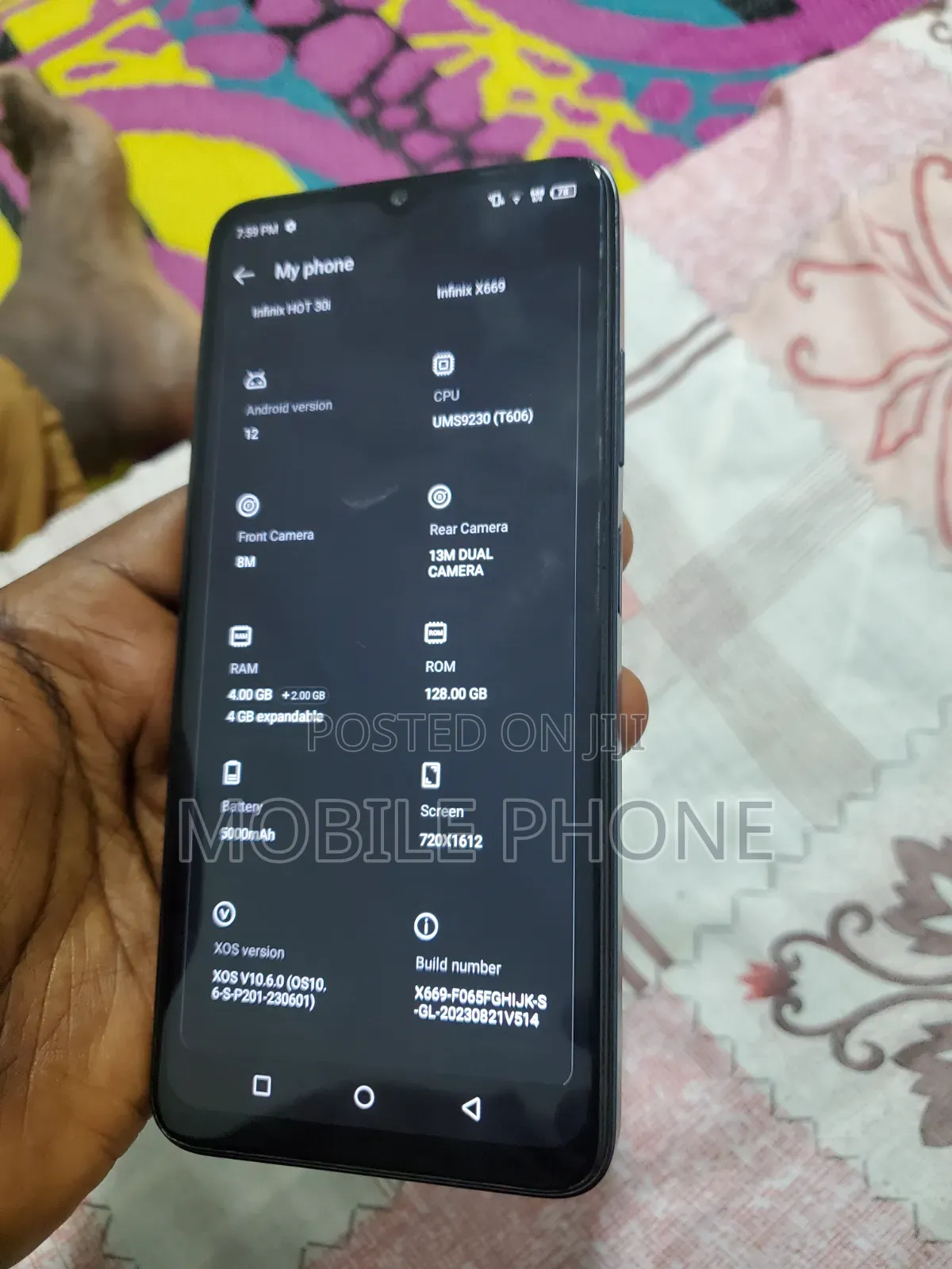 New Infinix Hot 30i 128 GB Black