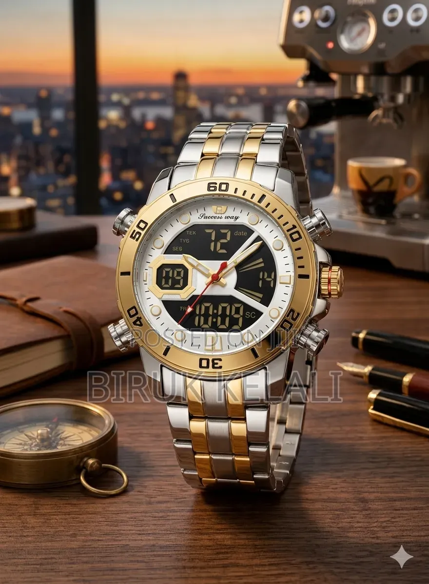 Success Way Waterproof Men Watch With a Dual Display