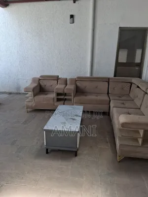Brown L Shape Sofa