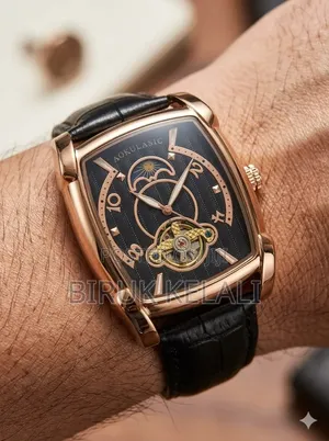 Rose Gold Tone Aokulasic Automatic Mechanical Wristwatch