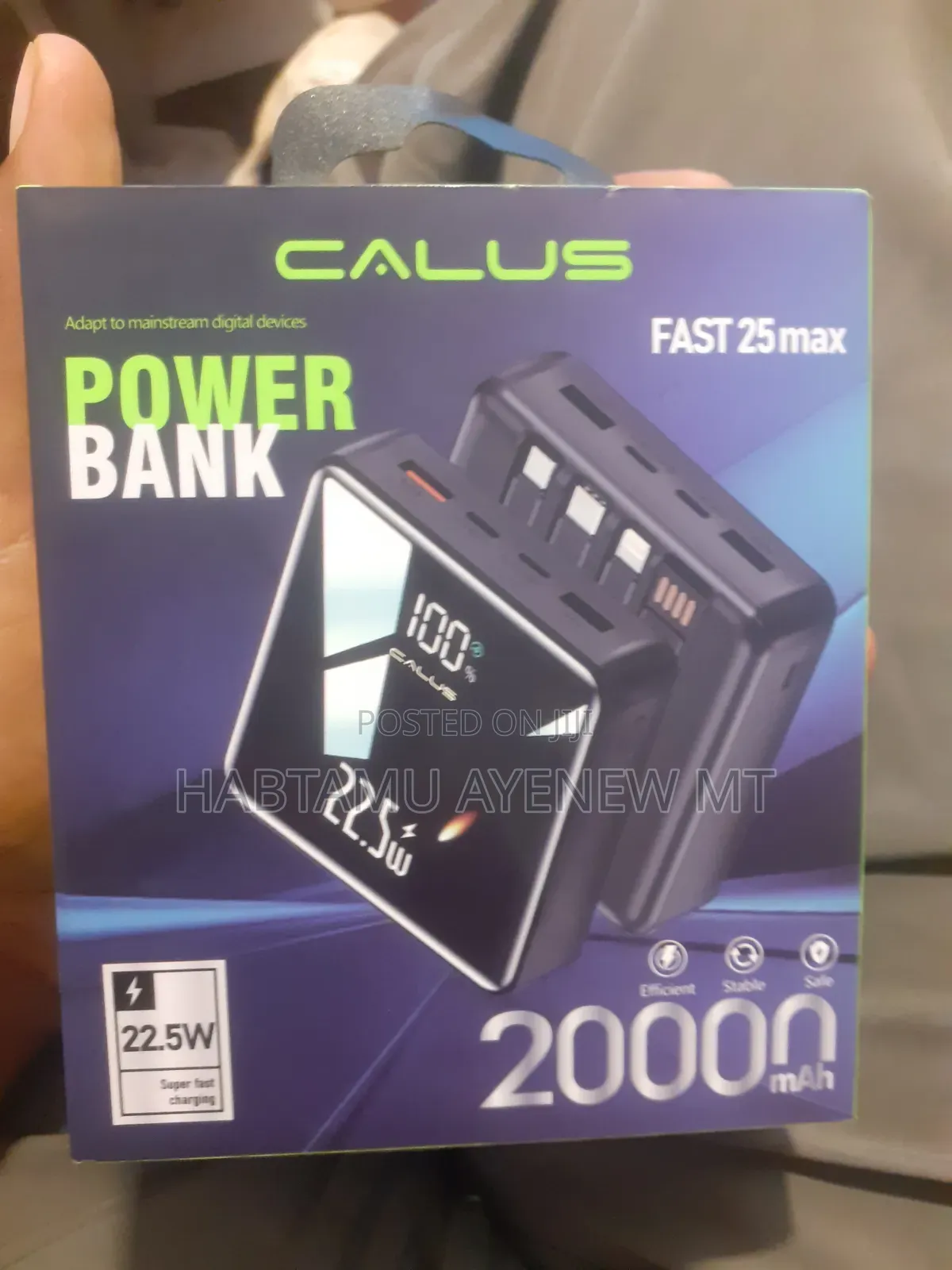 Strong and Fast Power Bank Calus ካሉስ ፓወር ባንክ 20,000 Mah ለአያያዝ በጣም ምቹ