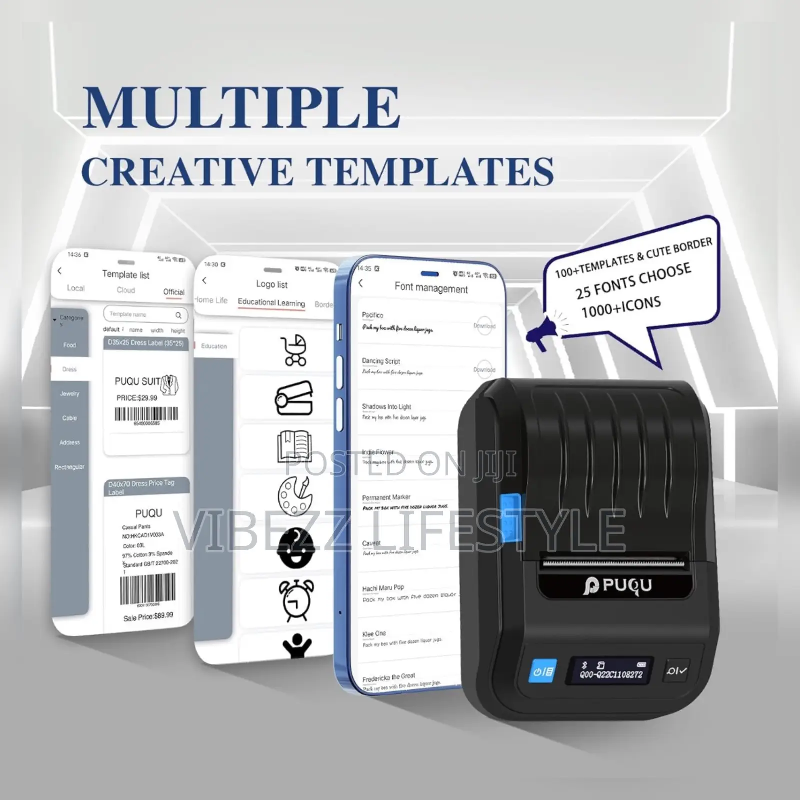 Professional Bluetooth Label Printer for Business Home Organization