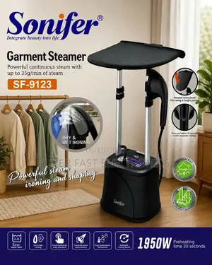 Sonifer Professional Garment Steamer With Rotatable Ironing Board