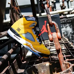 New Arrival Air Jordan 5 Retro Yellow Fashion Shoes