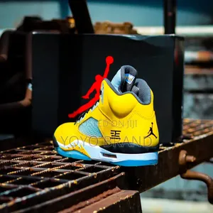 New Arrival Air Jordan 5 Retro Yellow Fashion Shoes