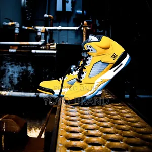 New Arrival Air Jordan 5 Retro Yellow Fashion Shoes