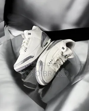 Nike Air Jordan 3 Retro Sail/Cement Gray Metallic Silver Unisex Shoes