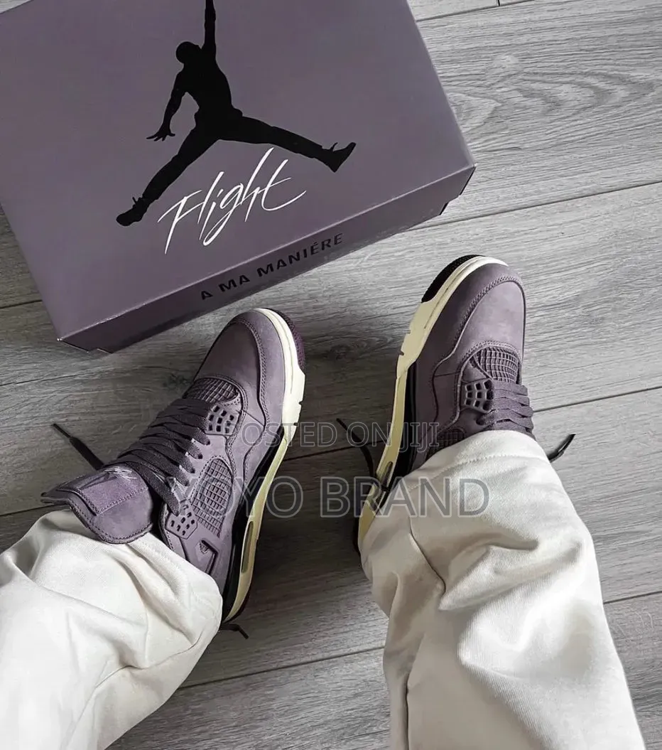 Nike Air Jordan 4 Retro a Ma Maniere"Violet Ore"Unisex Fashion Shoes