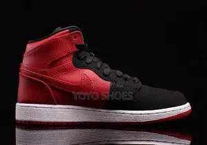 Nike Air Jordan 1 High Og Bg "Red Black"Multicolored Unisex Shoes