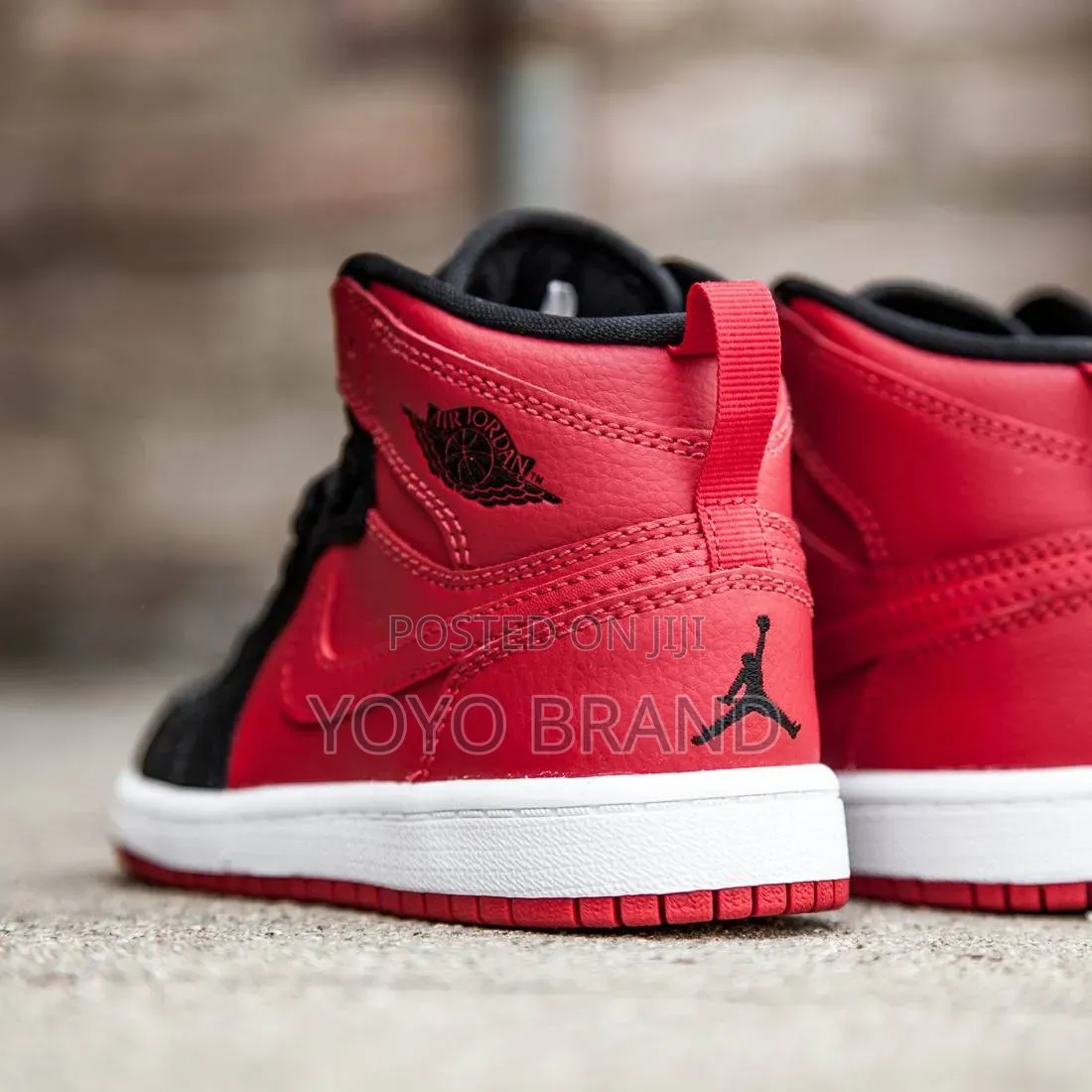 Nike Air Jordan 1 High Og Bg "Red Black"Multicolored Unisex Shoes