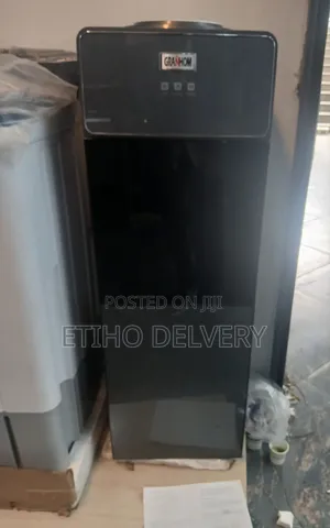 Granhom Brand Water Dispenser, Featuring a Sleek, Black Freestanding