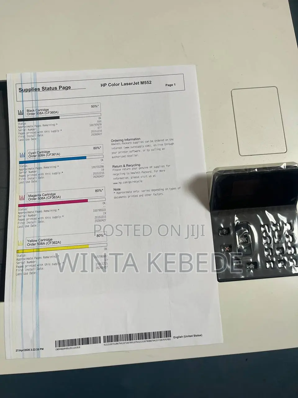 Hp Color Laserjet Enterprise M552