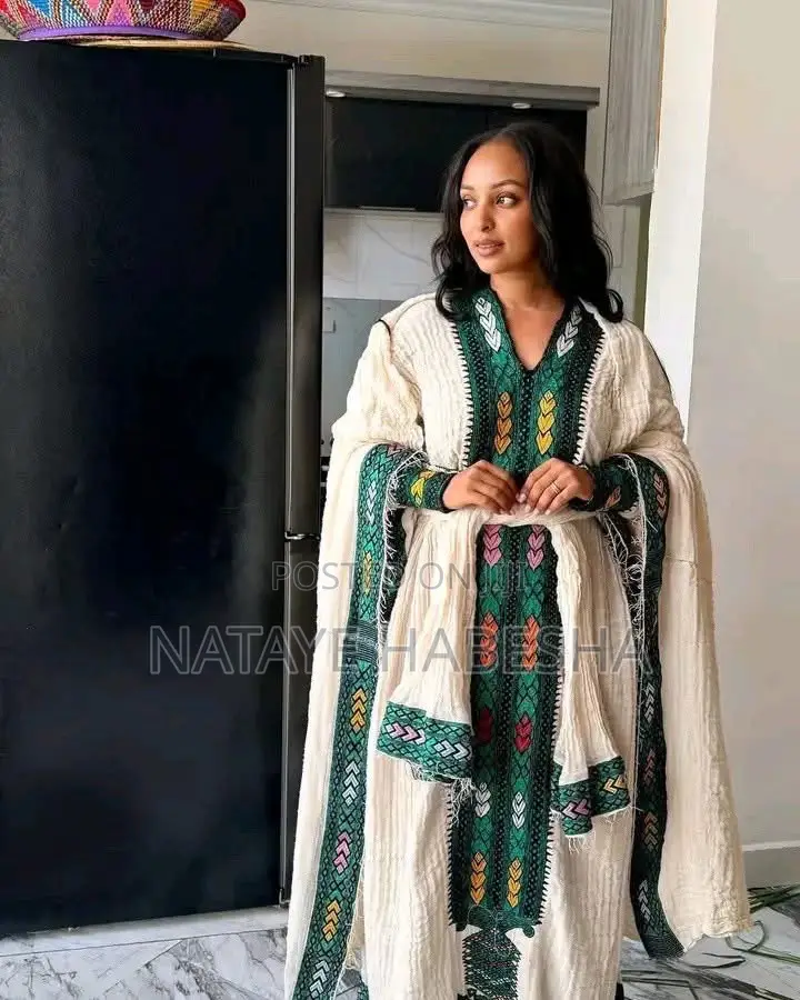 የሀገር ባህል ልብሶች የሀበሻ ቀሚስ Habesha Kemis ሽፎን Chiffon Yehabesha Libs ልብስ