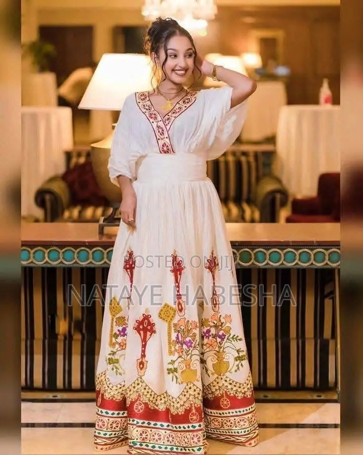 የሀገር ባህል ልብሶች የሀበሻ ቀሚስ Habesha Kemis ሽፎን Chiffon Yehabesha Libs ልብስ