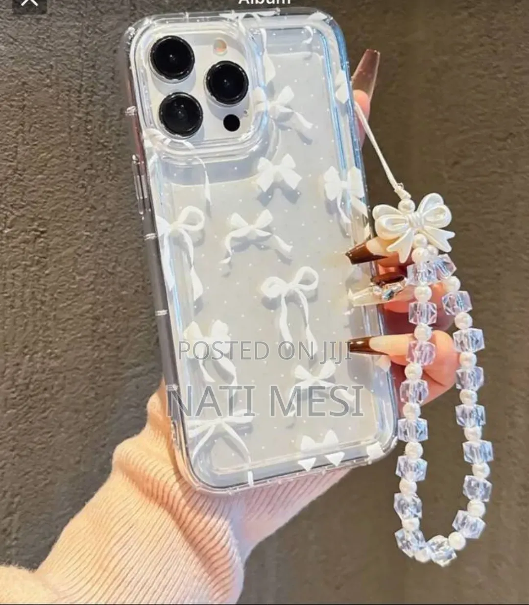 iPhone 16 Pro Max Phone Case ከጌጥ ጋር
