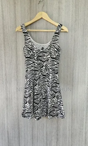 H M Divided Zebra Print Dress