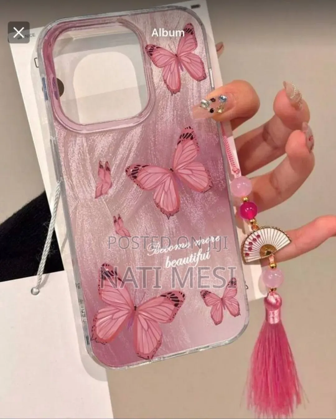 iPhone 16 Pro Max Phone Case ከጌጥ ጋር