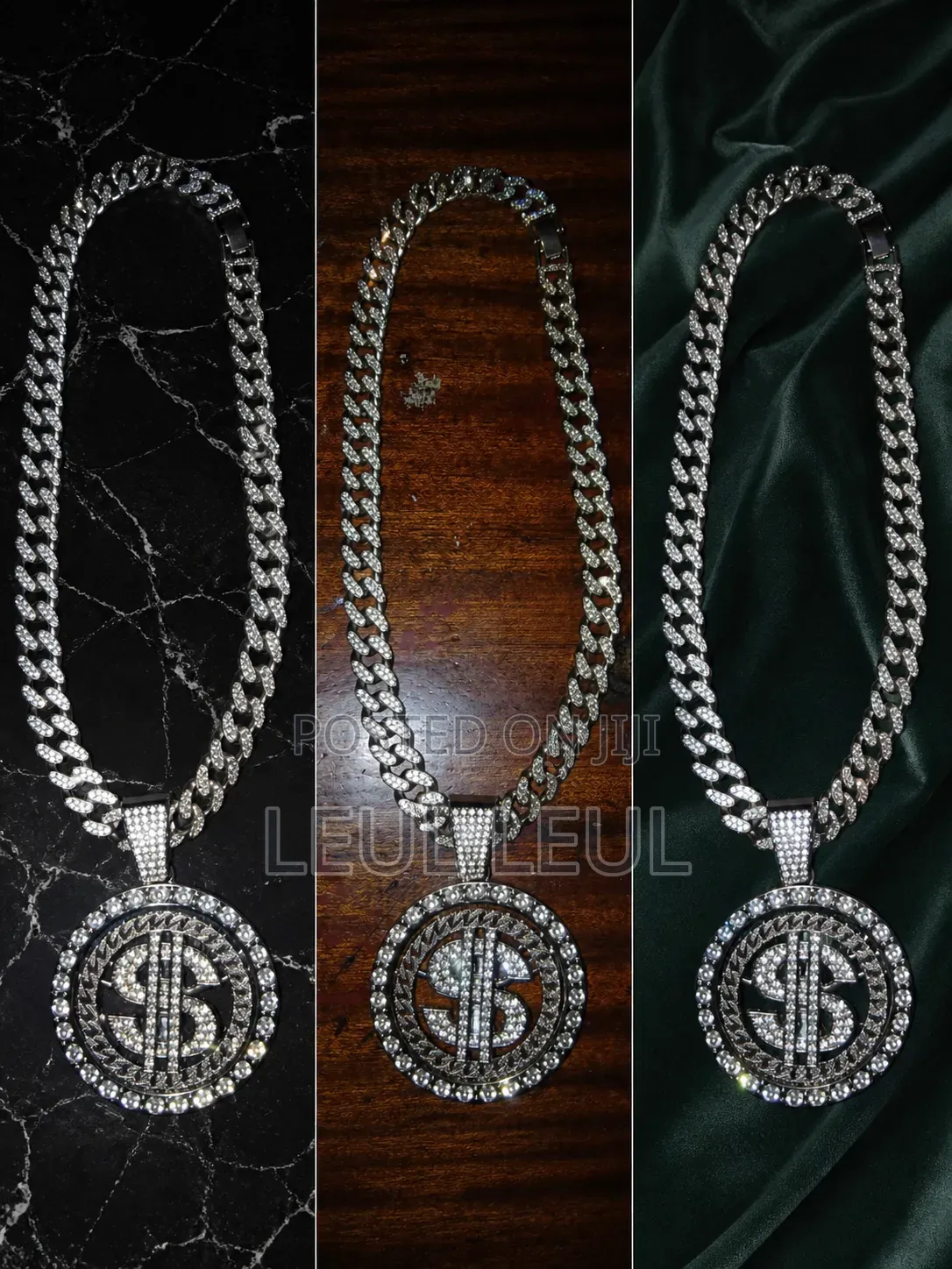Diamond Encrusted Dollar Sign Chain