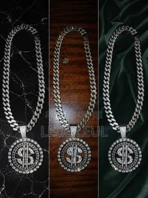 Diamond Encrusted Dollar Sign Chain